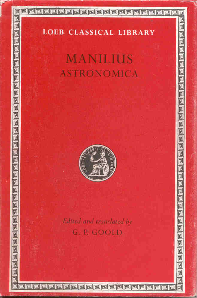 Voorkant van het boek Astronomica van Macus Manilius