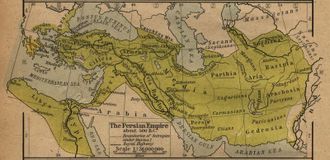 De omvang van het Perzische Rijk rond 500 v. Chr.