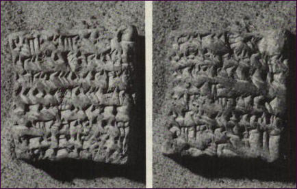 Babylonische horoskoop uit 68 v. Chr. - voorzijde en achterzijde.