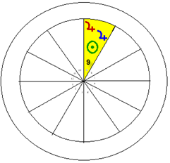 Het negende huis, mundaan geregeerd door Jupiter, die tevens cosignificator is (hij is de 9e planeet). De Zon heeft in dit huis zijn "joy"