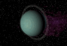 Foto van de planeet Uranus, gezien vanaf de Voyager