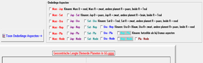 onderlinge aspecten planeten