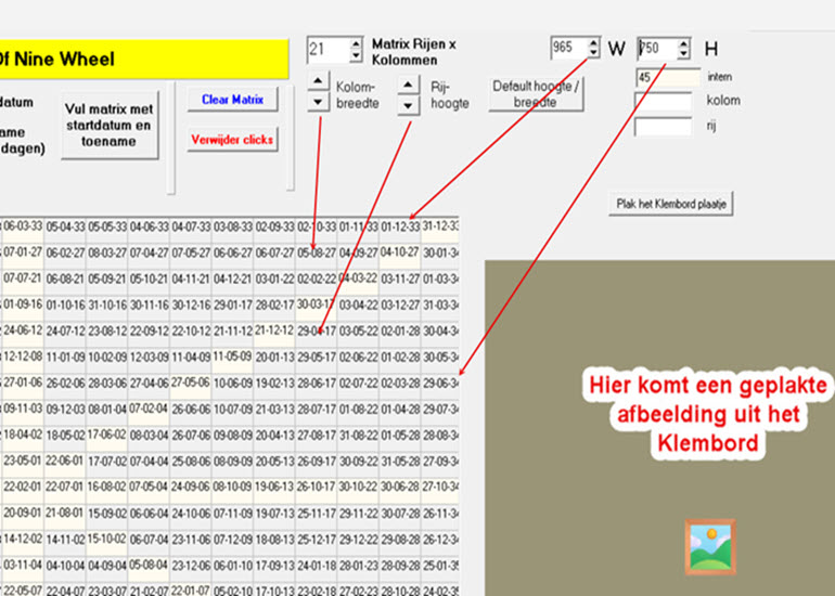 Square Of Nine instelbaar